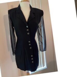 Windsong california black padded dress size 9